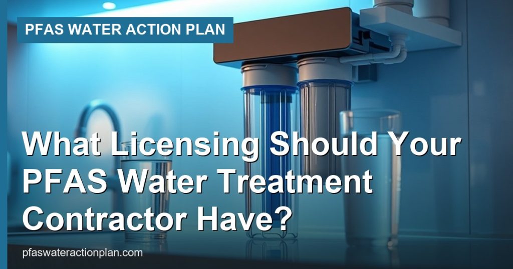 What Licensing Should Your PFAS Water Treatment Contractor Have? - PFAS Water Action Plan